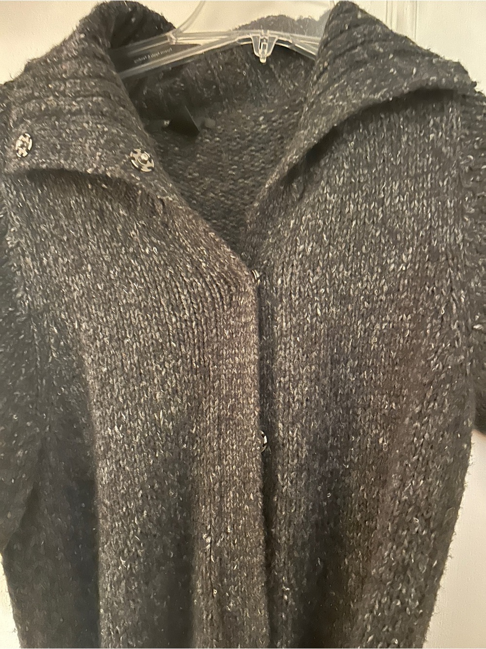 Style & Co. Dark Gray Marled Knit Button-Front Cardigan